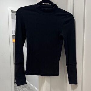 Free People Midnight Black Long Sleeve Tee